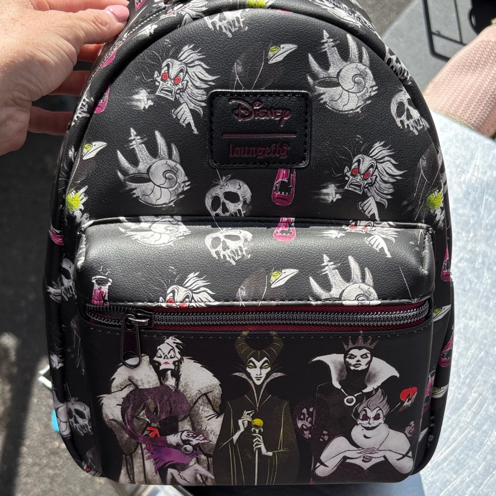Loungefly Disney Villains Black and White Backpack